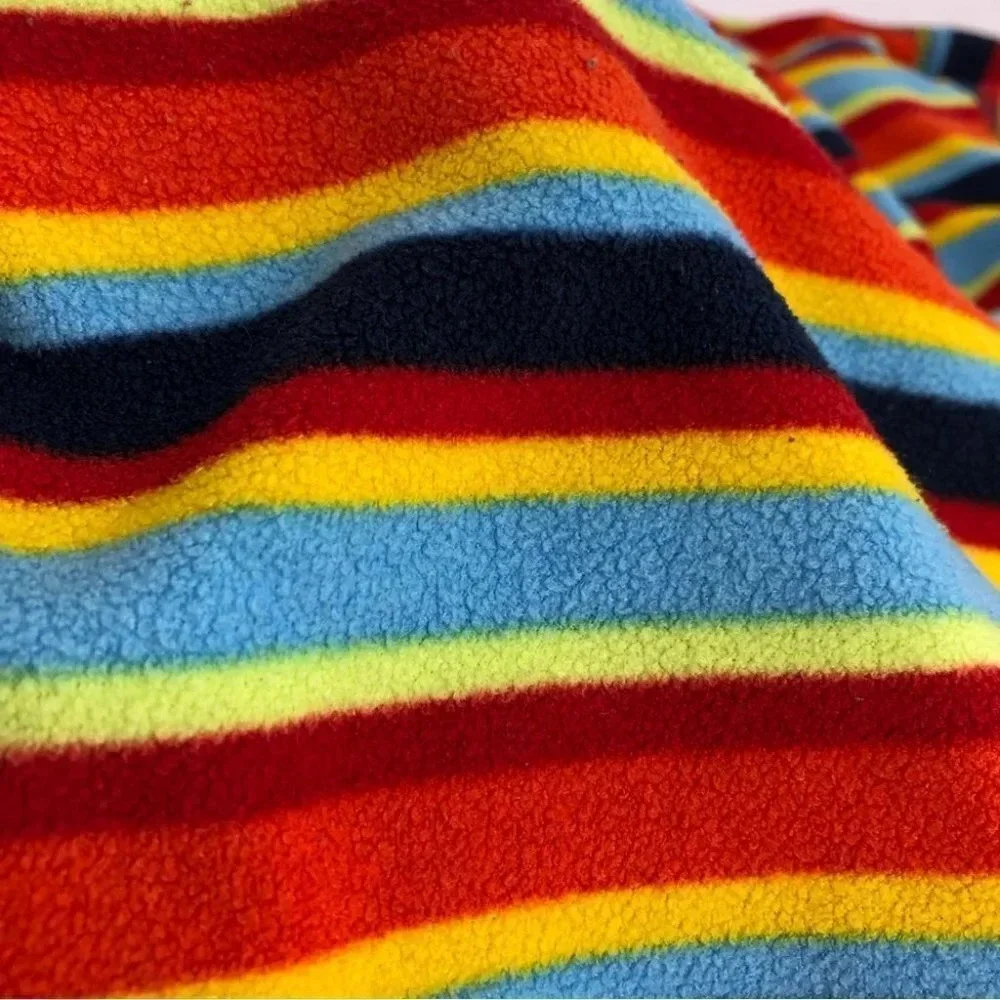 Hanna Andersson fleece pullover‎ half zip rainbow stripe size 100 or 4 years